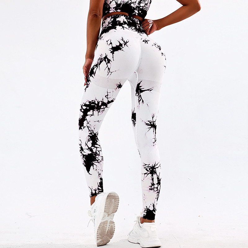 New Tie Dye Yoga Pants Sport Leggings Women, Seamless High Waist Push Up Tights for Fitness, Workout, and Gym Clothing