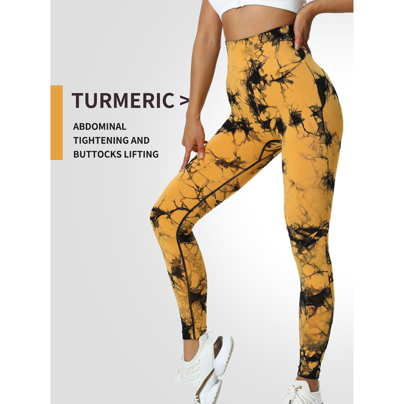 New Tie Dye Yoga Pants Sport Leggings Women, Seamless High Waist Push Up Tights for Fitness, Workout, and Gym Clothing