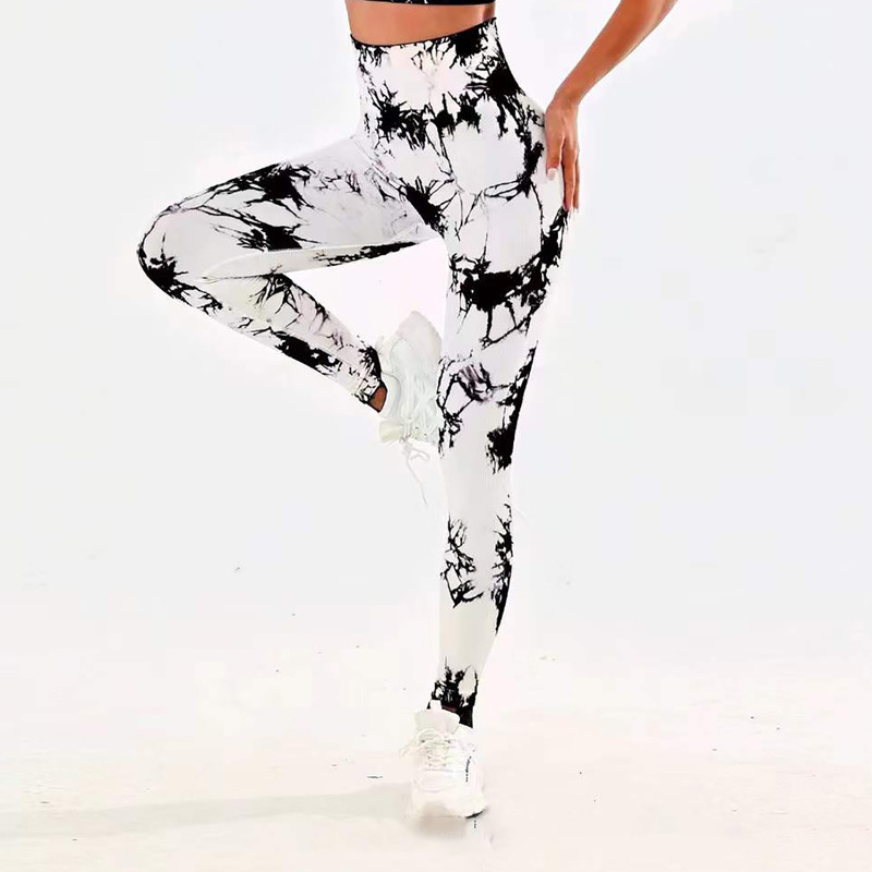 New Tie Dye Yoga Pants Sport Leggings Women, Seamless High Waist Push Up Tights for Fitness, Workout, and Gym Clothing
