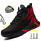 Steel Toe Work Shoes,Indestructible Man Safety Boots,High Top Anti Smash Safety Shoe for Construction &Winter Protection