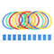 Outdoor Kids Funny Physical Training Toys,Sport Lattice Jump Ring Game,10Hoops with 10Connectors for Park Play Boys girl