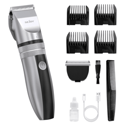 professional hair clippers cordless, trimmer beard cutting, barber machine kit, precision adjustable guide combs