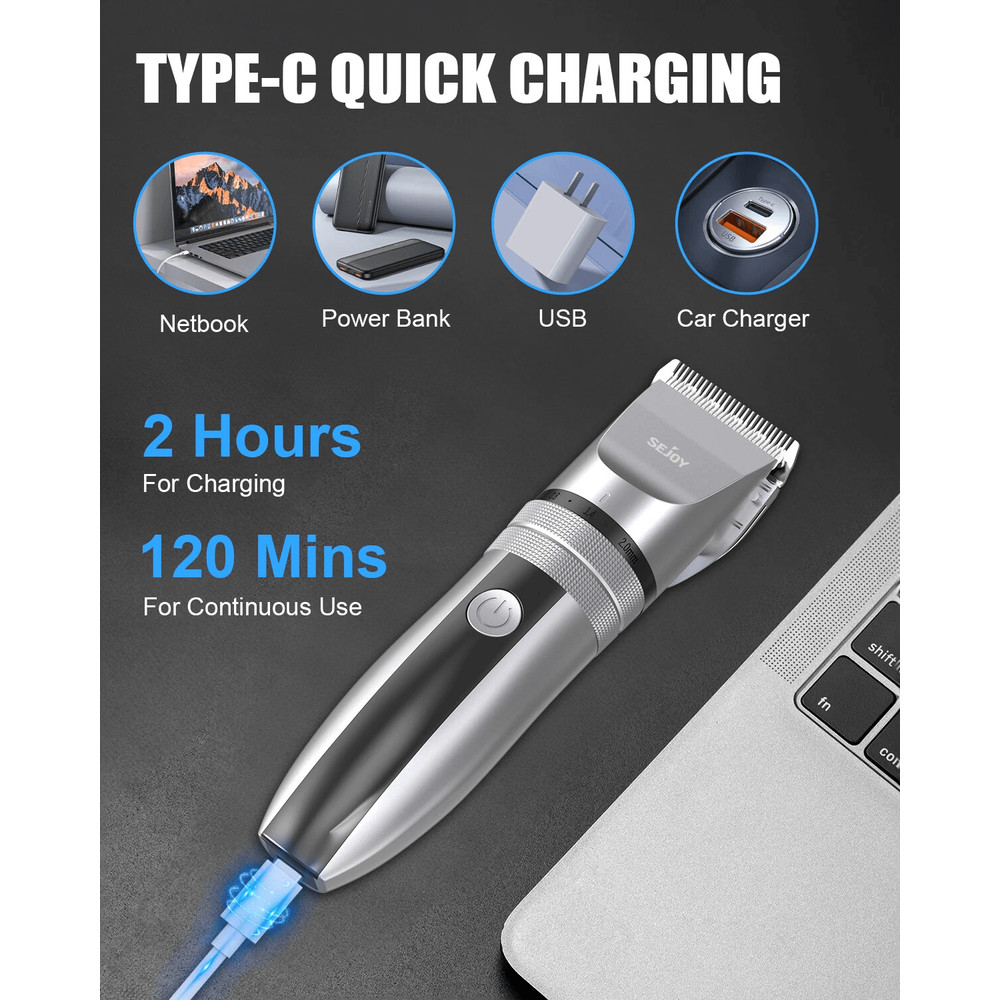 Professional Hair Clippers Cordless Trimmer Beard Cutting Barber Machine Kit Precision Adjustable G 1