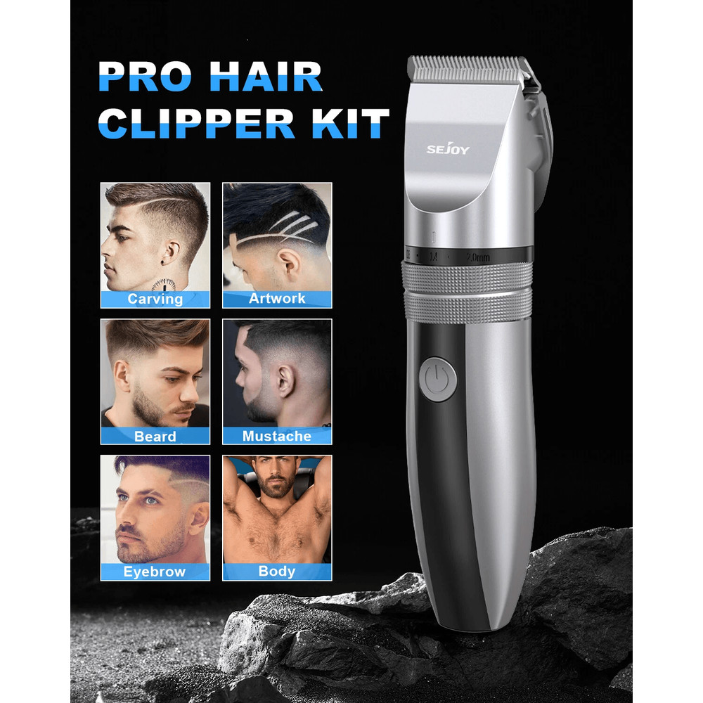 Professional Hair Clippers Cordless Trimmer Beard Cutting Barber Machine Kit Precision Adjustable G 6