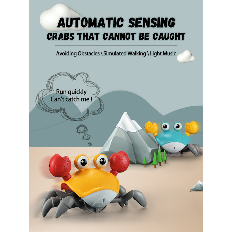 Crawling Crab Baby Toy Interactive Musical Toy With Lights  Dancing Moves For Toddlers AutoSensing  0