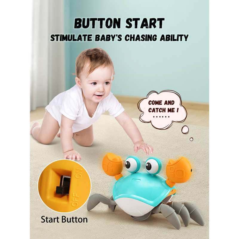 Crawling Crab Baby Toy Interactive Musical Toy With Lights  Dancing Moves For Toddlers AutoSensing  4