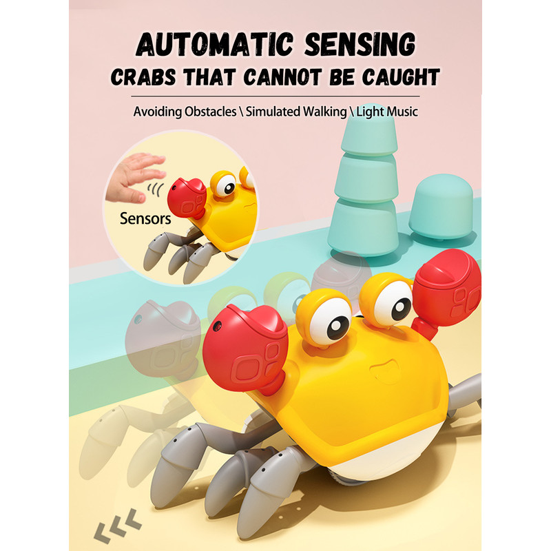 Crawling Crab Baby Toy Interactive Musical Toy With Lights  Dancing Moves For Toddlers AutoSensing  6