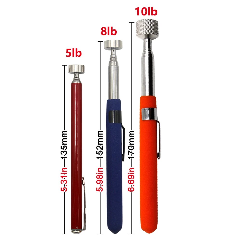 Portable Multifunctional Extractor Pen Magnetic Retractable Pickup Suction Iron Rod Clip Automotive 1