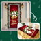 Merry Christmas Door Cover, Bell Garland Door Decor, Dining Table Cover, Elastic Holiday Decoration