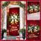 Merry Christmas Door Cover, Bell Garland Door Decor, Dining Table Cover, Elastic Holiday Decoration