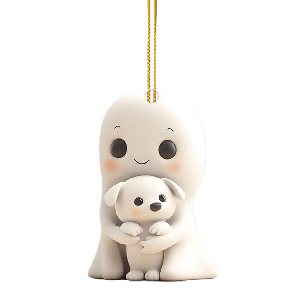 Christmas Ornaments, Acrylic Flat Ghost Doll, For Party Christmas Tree, Hanging Decorations