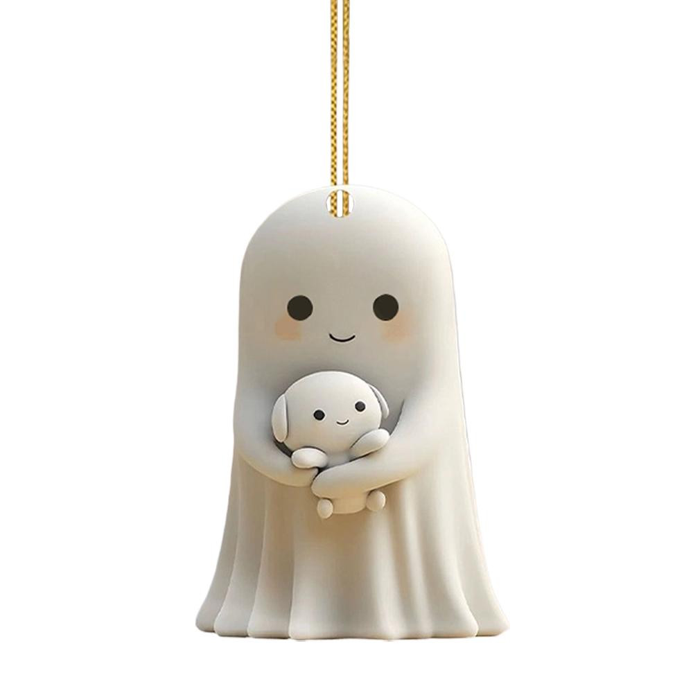 Christmas Ornaments, Acrylic Flat Ghost Doll, For Party Christmas Tree, Hanging Decorations