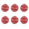 Christmas Ball Ornaments 6pcs 8cm, Red White Hanging Tree Decorations, Holiday New Year Navidad Home Decor