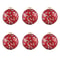 Christmas Ball Ornaments 6pcs 8cm, Red White Hanging Tree Decorations, Holiday New Year Navidad Home Decor