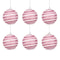 Christmas Ball Ornaments 6pcs 8cm, Red White Hanging Tree Decorations, Holiday New Year Navidad Home Decor