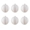 Christmas Ball Ornaments 6pcs 8cm, Red White Hanging Tree Decorations, Holiday New Year Navidad Home Decor