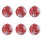 Christmas Ball Ornaments 6pcs 8cm, Red White Hanging Tree Decorations, Holiday New Year Navidad Home Decor