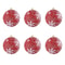 Christmas Ball Ornaments 6pcs 8cm, Red White Hanging Tree Decorations, Holiday New Year Navidad Home Decor