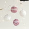 Christmas Ball Ornaments 6pcs 8cm, Red White Hanging Tree Decorations, Holiday New Year Navidad Home Decor
