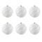 Christmas Ball Ornaments 6pcs 8cm, Red White Hanging Tree Decorations, Holiday New Year Navidad Home Decor