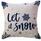 Blue Snowflake Tree Merry Christmas Cushion Cover, Winter Holiday Pillow for Sofa, Porch, and Home Decoration