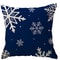 Blue Snowflake Tree Merry Christmas Cushion Cover, Winter Holiday Pillow for Sofa, Porch, and Home Decoration