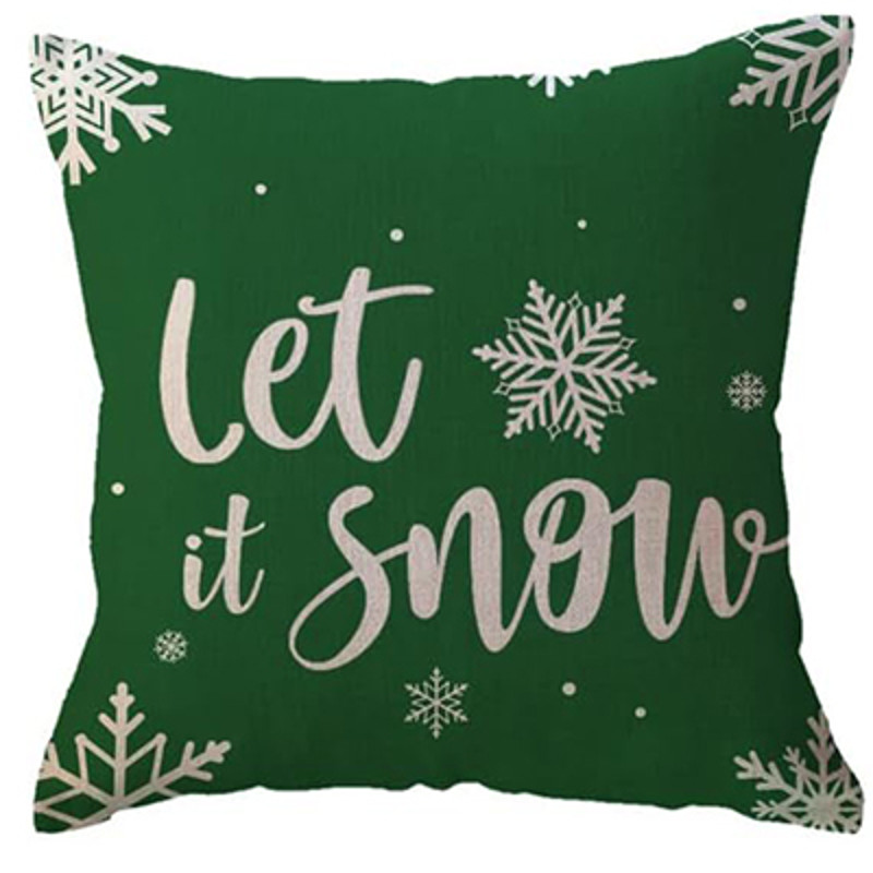 Christmas Snowflake Tree Cushion Cover, Winter Holiday Decoration Pillow, Festive Merry Christmas Decor for Sofa Porch