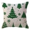 Christmas Snowflake Tree Cushion Cover, Winter Holiday Decoration Pillow, Festive Merry Christmas Decor for Sofa Porch