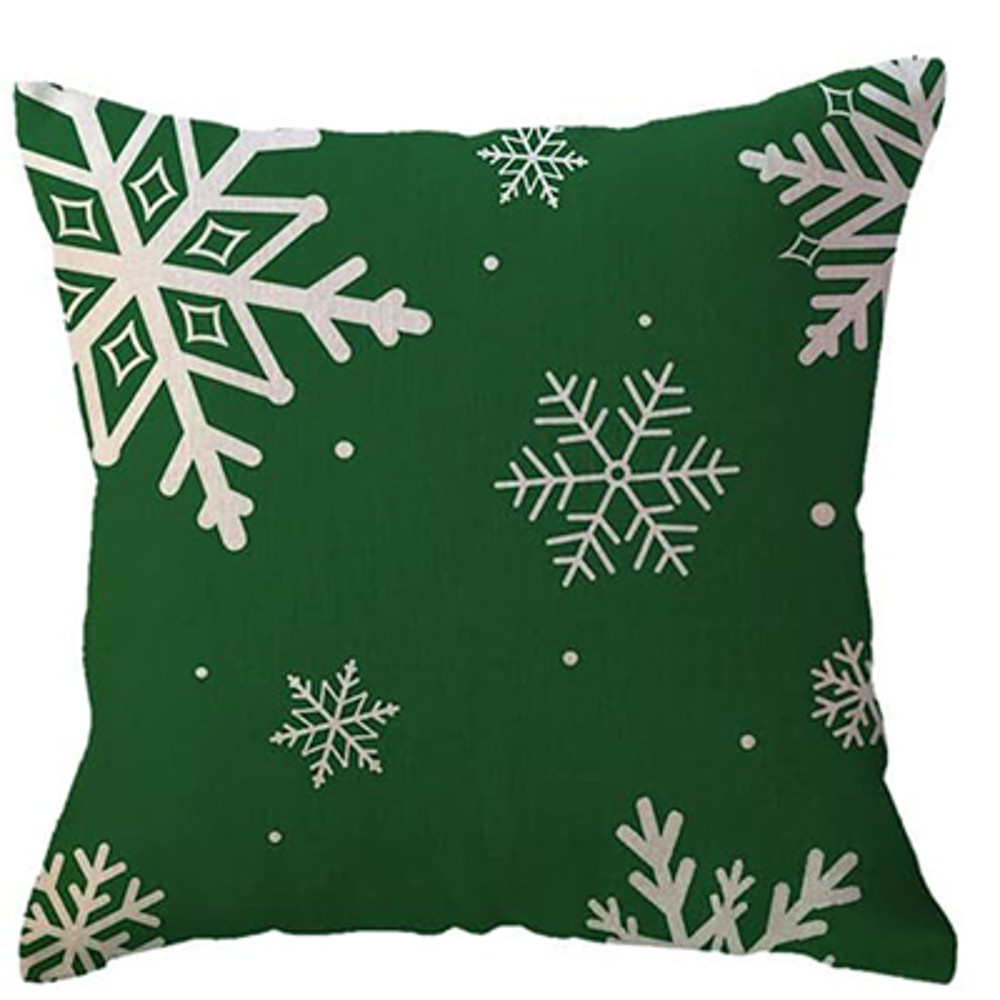 Christmas Snowflake Tree Cushion Cover, Winter Holiday Decoration Pillow, Festive Merry Christmas Decor for Sofa Porch