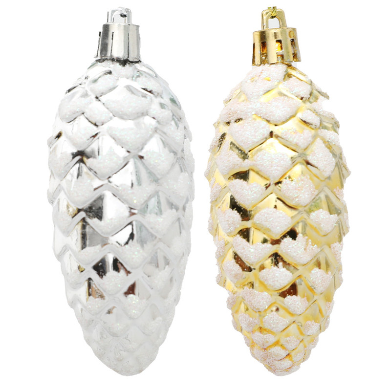 Christmas Tree Ornament Plastic, Pine Cone Pendant, Merry Christmas Home Decorations, Painted Pine Cone Balls