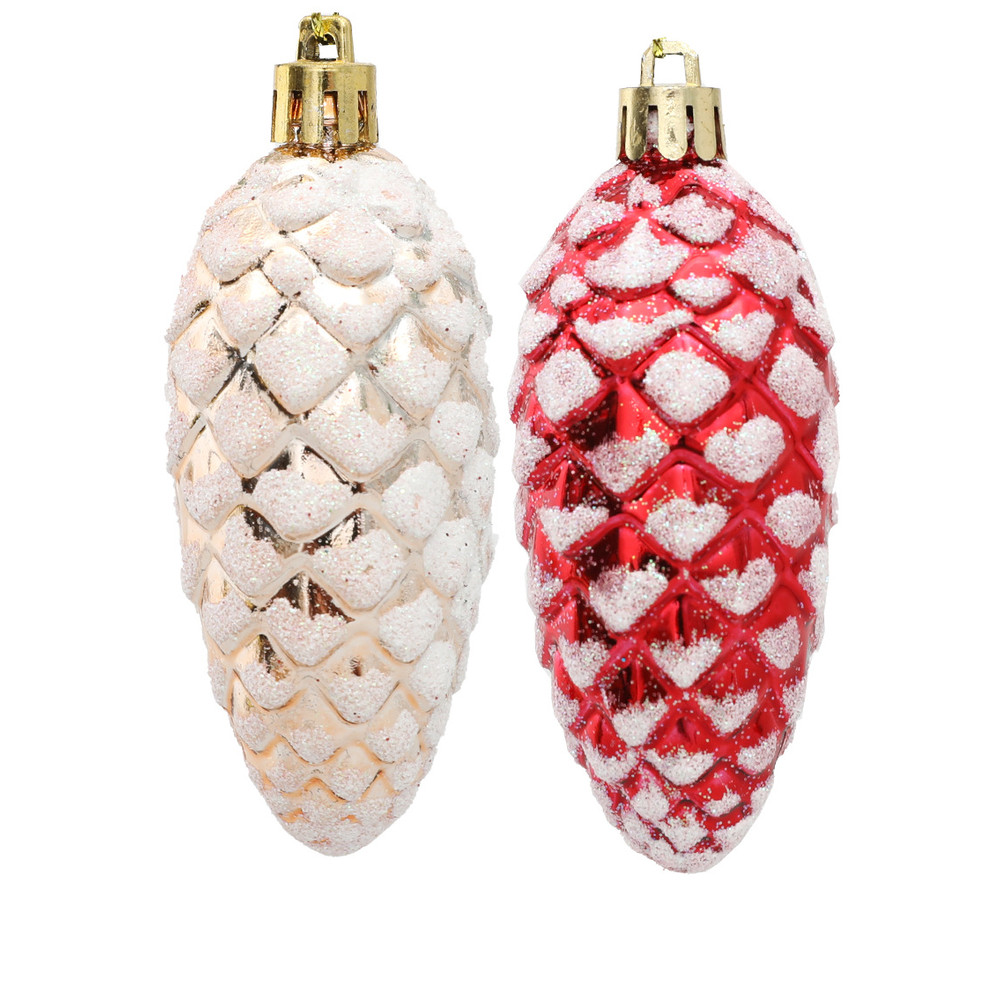 Christmas Tree Ornament Plastic, Pine Cone Pendant, Merry Christmas Home Decorations, Painted Pine Cone Balls