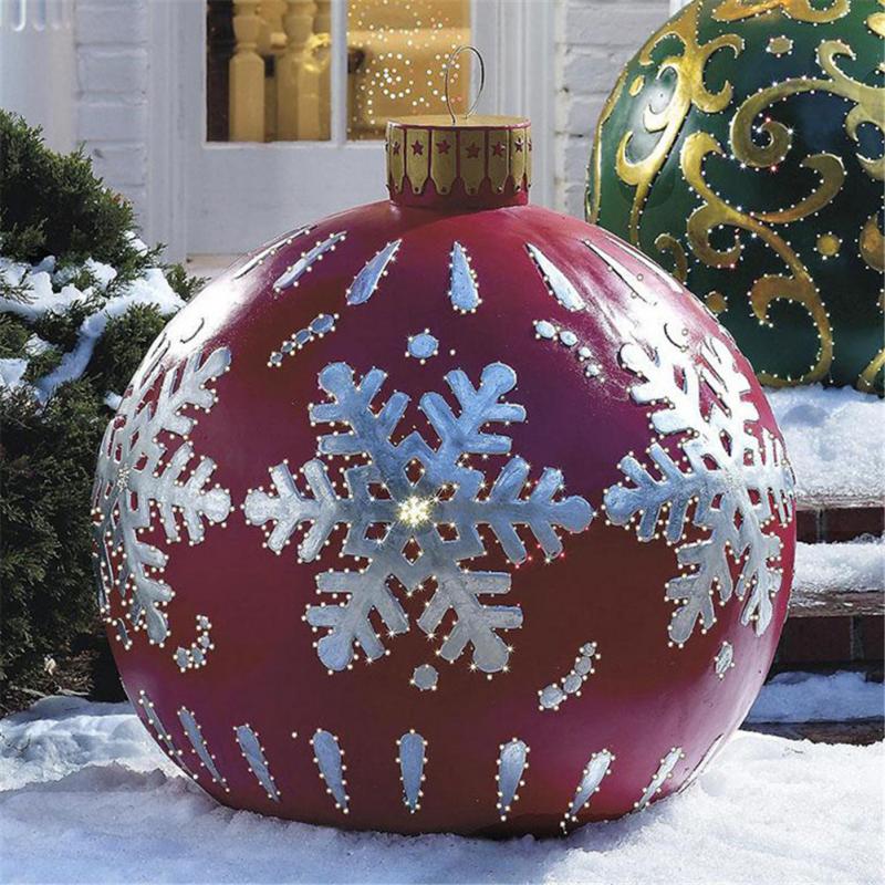 PVC Inflatable Christmas Ball Large Outdoor Giant Decorated Balls Big Party Tree Decorations Toy Ba 9