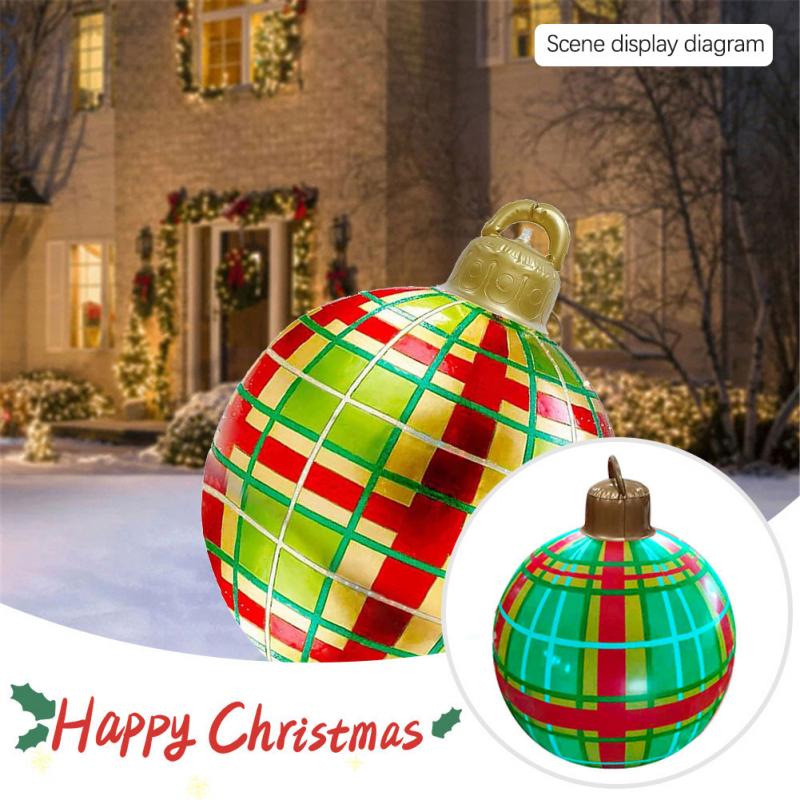 PVC Inflatable Christmas Ball Large Outdoor Giant Decorated Balls Big Party Tree Decorations Toy Ba 11
