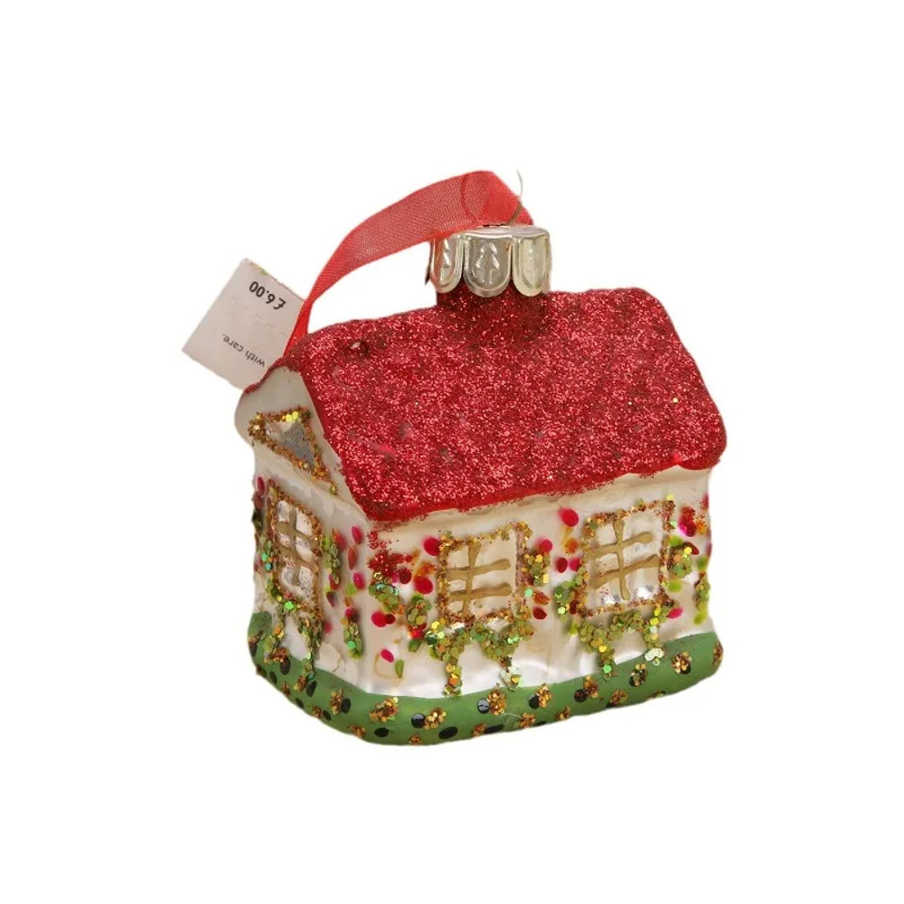 Glass Christmas Toys, House Tree Hanging Ornaments, Nativity Decorations for Home, New Year Party Glass Decor