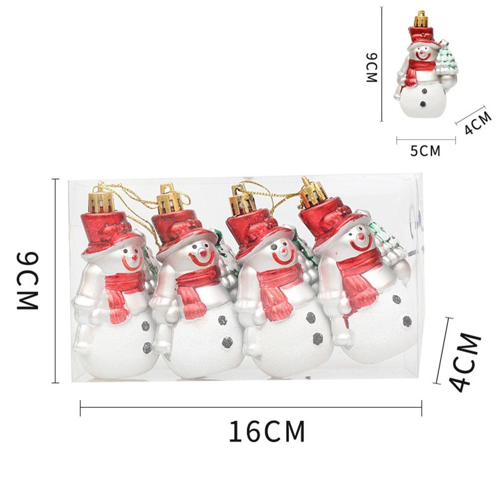 Christmas Cartoon Snowman Pendant, Plastic Santa Claus Ornaments, Exquisite DIY Hanging Decorations, Holiday Craft Set