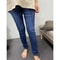 Women Thermal Jeans Warm Fleece Lined Winter Denim Pants Stretch Skinny Retro Blue Thicken Pencil T 4