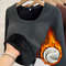 Tops Square Collar Fleece Basic Pullover Womens Long Sleeve Top Fashion Thermal Shirt Winter Clothe 3