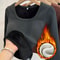 Tops Square Collar Fleece Basic Pullover Womens Long Sleeve Top Fashion Thermal Shirt Winter Clothe 3