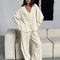Women's 100% Cotton Printed Cardigan Pajama Set, Autumn Long Sleeved Pants