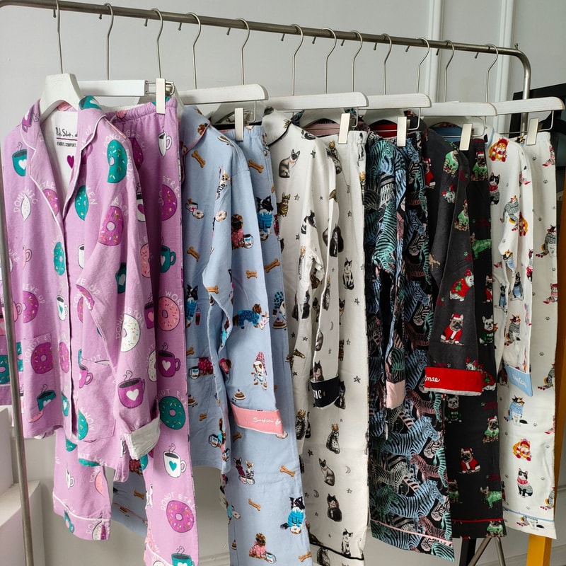 Autumn Winter Women PJS Cotton Ground Wool Sleepwear Warm Thick Cartoon Long Sleeve Pants Pajamas L 1