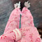 Autumn Winter Women PJS Cotton Ground Wool Sleepwear Warm Thick Cartoon Long Sleeve Pants Pajamas L 11