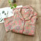 Cotton Crepe Flower Leaves Pajamas Suit For Women LongSleeved Trousers TwoPiece Perfect For Spring 8