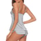 Sexy Ice Silky Pajamas For Women Black Gray Camisole Nightclothes Comfortable Casual Summer Sleepwe 2
