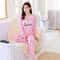Autumn Pyjamas Set Lovely Home Suit Women Thin Sexy Sleepwear Round Neck Girls Teacup Pajamas 0