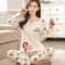 Autumn Pyjamas Set Lovely Home Suit Women Thin Sexy Sleepwear Round Neck Girls Teacup Pajamas 1