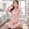 Autumn Pyjamas Set Lovely Home Suit Women Thin Sexy Sleepwear Round Neck Girls Teacup Pajamas 3