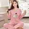 Autumn Pyjamas Set Lovely Home Suit Women Thin Sexy Sleepwear Round Neck Girls Teacup Pajamas 7