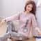 Autumn Pyjamas Set Lovely Home Suit Women Thin Sexy Sleepwear Round Neck Girls Teacup Pajamas 8