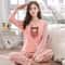 Autumn Pyjamas Set Lovely Home Suit Women Thin Sexy Sleepwear Round Neck Girls Teacup Pajamas 10