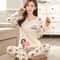 Autumn Pyjamas Set Lovely Home Suit Women Thin Sexy Sleepwear Round Neck Girls Teacup Pajamas 14